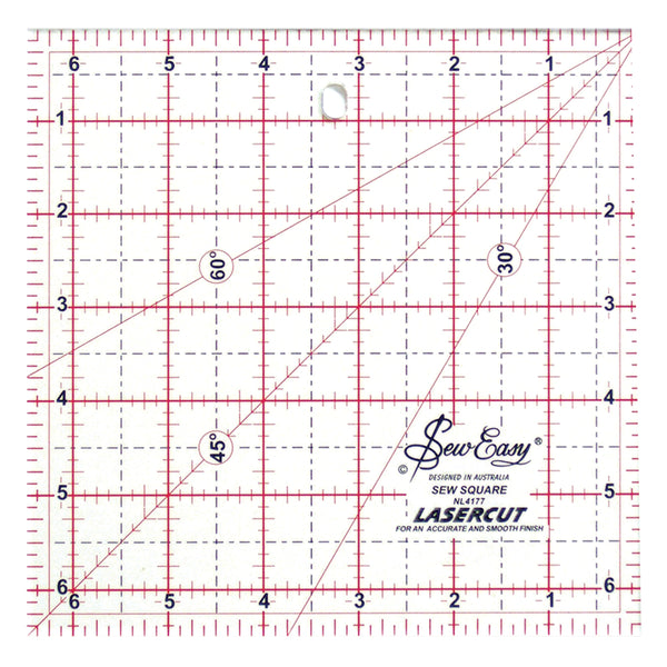 SEW EASY Square Ruler - 6½" x 6½" (16.5 x 16.5cm)