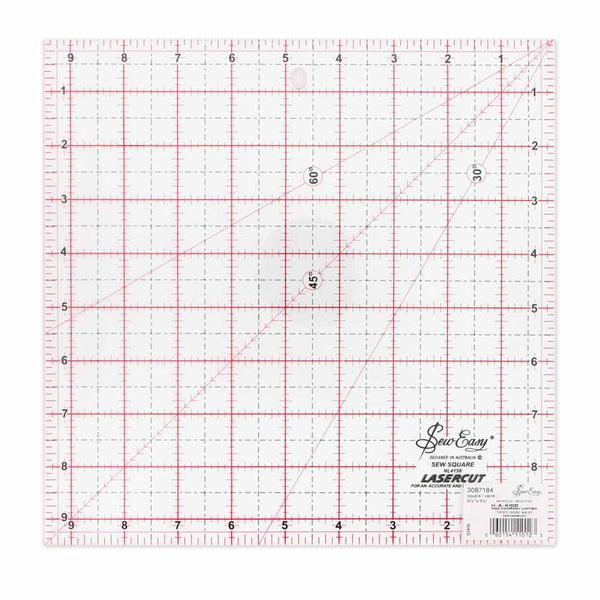 SEW EASY Square Ruler - 9½" x 9½" (24.1 x 24.1cm)