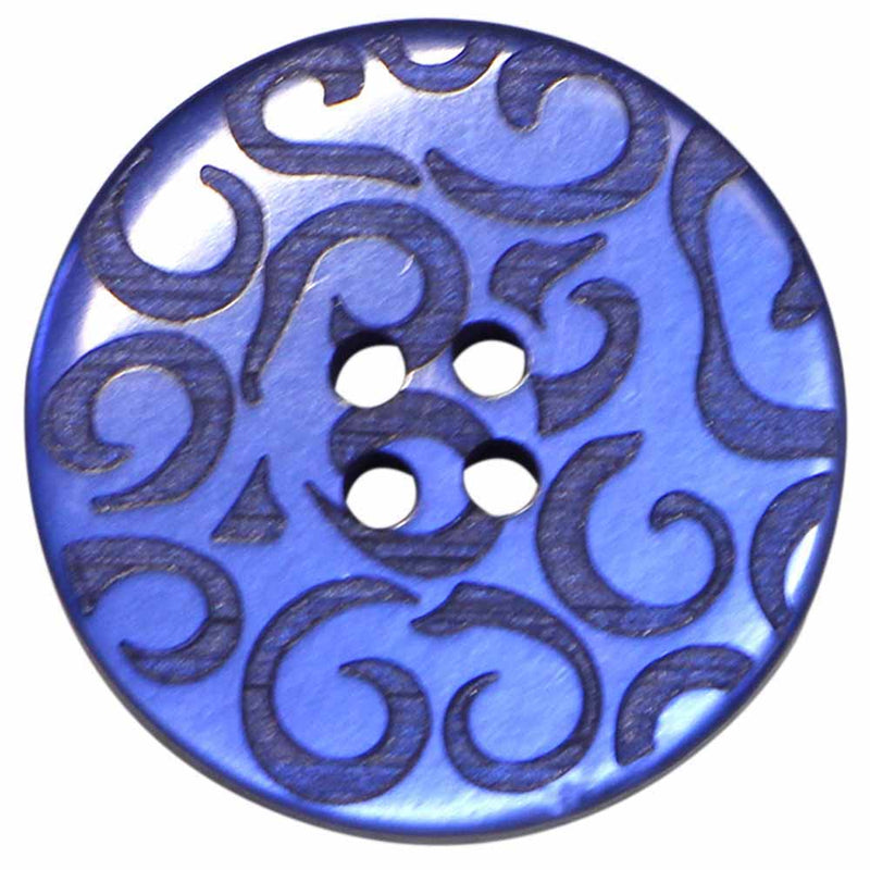 ELAN 4 Hole Button - 20mm (¾") - 2 pieces - Blue