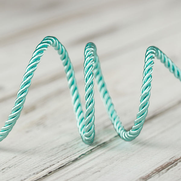 4mm Narrow Twisted Cord - Turquoise
