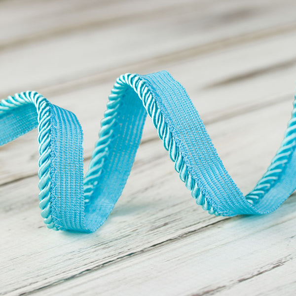4mm Medium Twisted Cord w/Lip - Turquoise