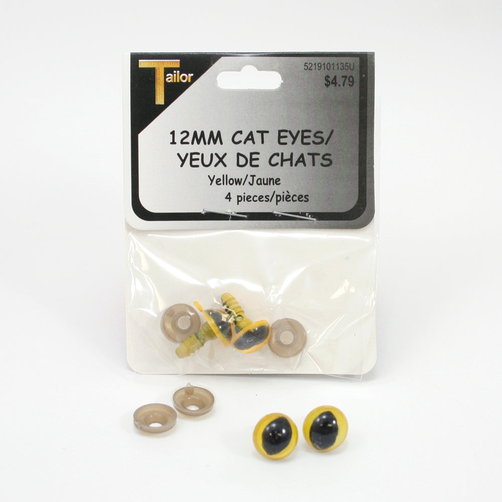 Safety EYES - Cat 0.5 inch - Yellow – Fabricville
