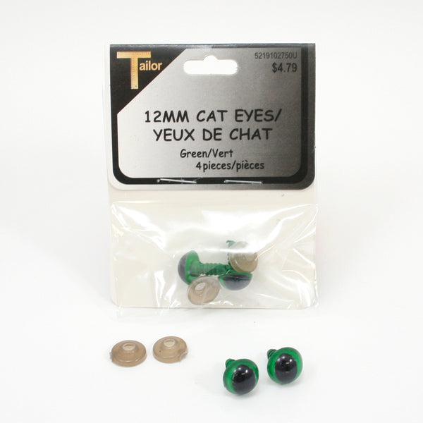 Safety EYES - Cat 0.5 inch - Green