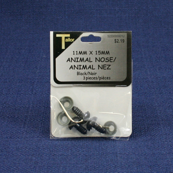 Animal Nose 11mm x 15mm - Black