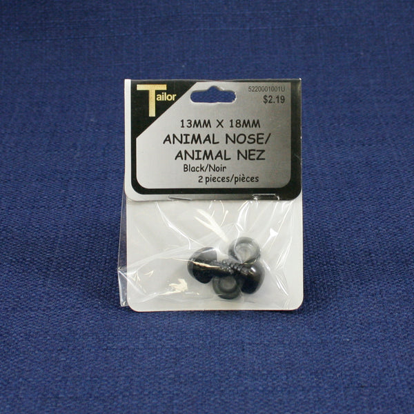 Animal Nose 13mm x 18mm - Black