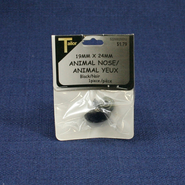 Animal Nose 19mm x 24mm - Black