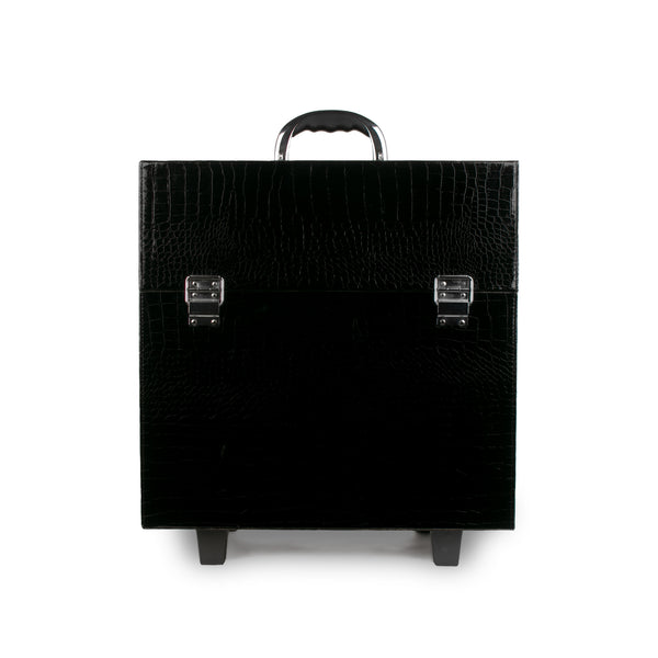 Valise en faux cuir sur roulettes 44 x 23 x 48CM - noir