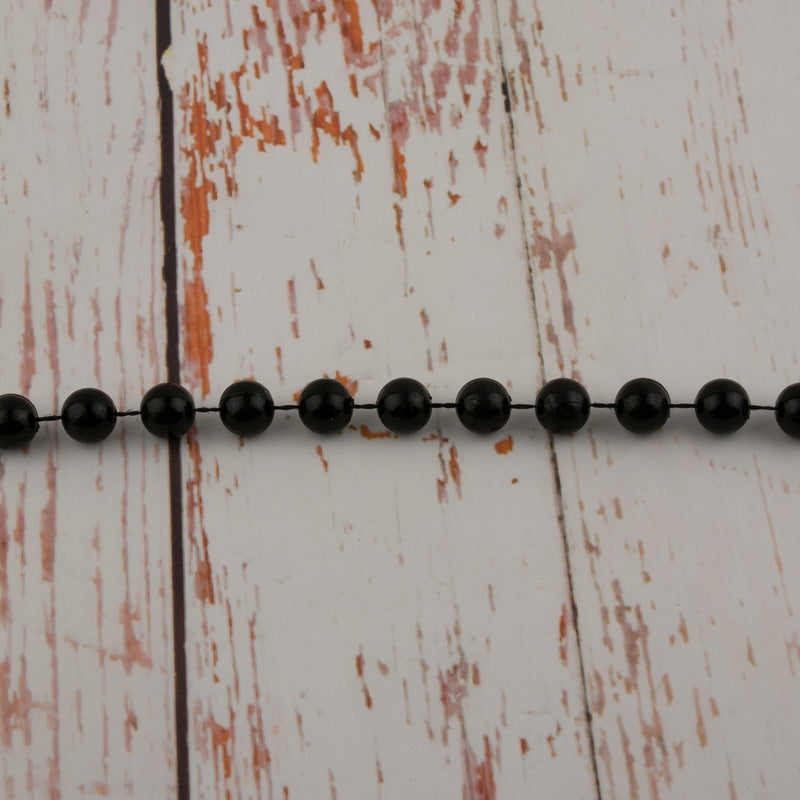 Perles en plastique 10 mm - Noir