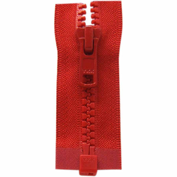 COSTUMAKERS Fermeture à glissière pour les vêtements de sport séparable à un sens 70cm (28 po) - rouge vif - 1764