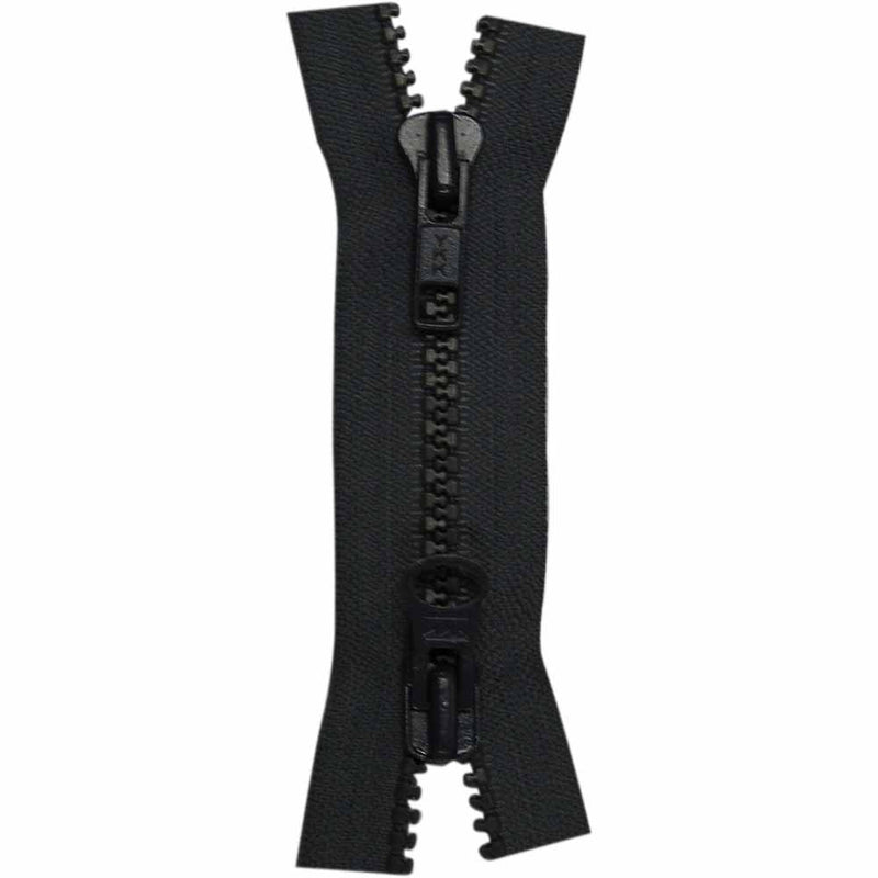 COSTUMAKERS Activewear Two Way Separating Zipper 55cm (22") - Black - 1765