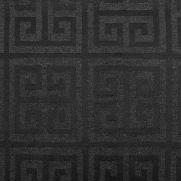 Tablecloth Fabric - Wide-width - Greek key Black