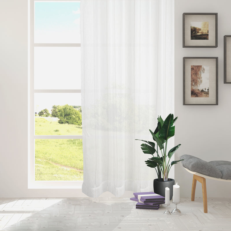 Grommet curtain panel - Nissa - White - 52 x 84''