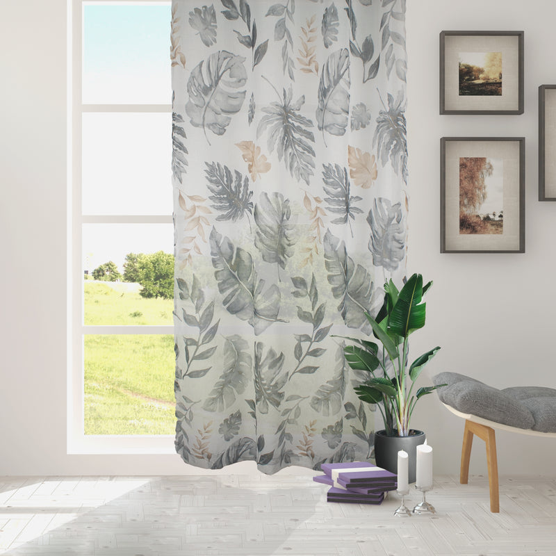 Grommet curtain panel - Palma - Taupe - 52 x 84''