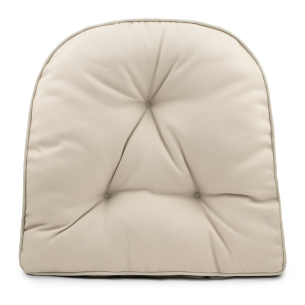 Indoor/Outdoor chair pad cushion - Solid - Beige - 19.5 x 19.5 x 2.7''
