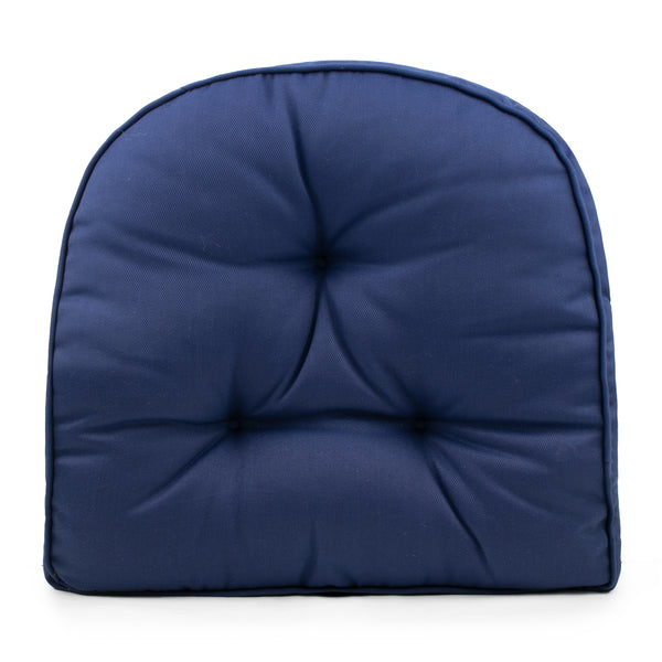 Indoor/Outdoor chair pad cushion - Solid - Navy - 19.5 x 19.5 x 2.7''