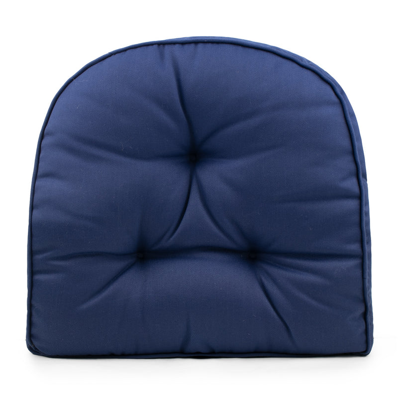 Indoor/Outdoor chair pad cushion - Solid - Navy - 19.5 x 19.5 x 2.7''