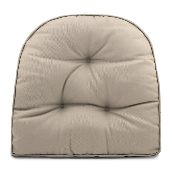 Indoor/Outdoor chair pad cushion - Solid - Taupe - 19.5 x 19.5 x 2.7''