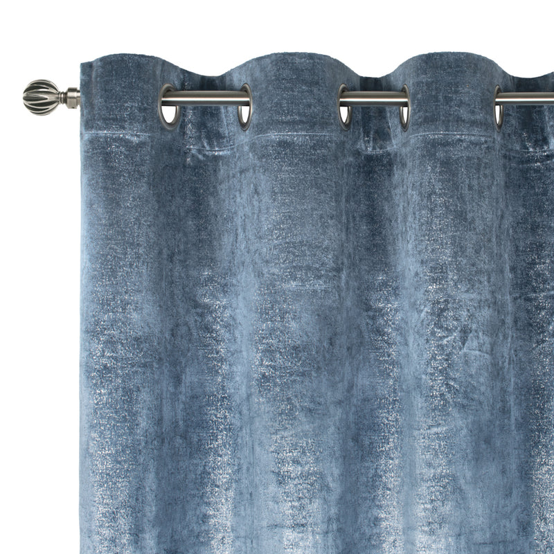 Grommet curtain panel - Glamour - French Blue - 54 x 95''