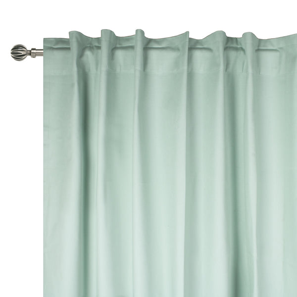 Hidden Tabs curtain panel - Lyons - Aqua - 52 x 96''