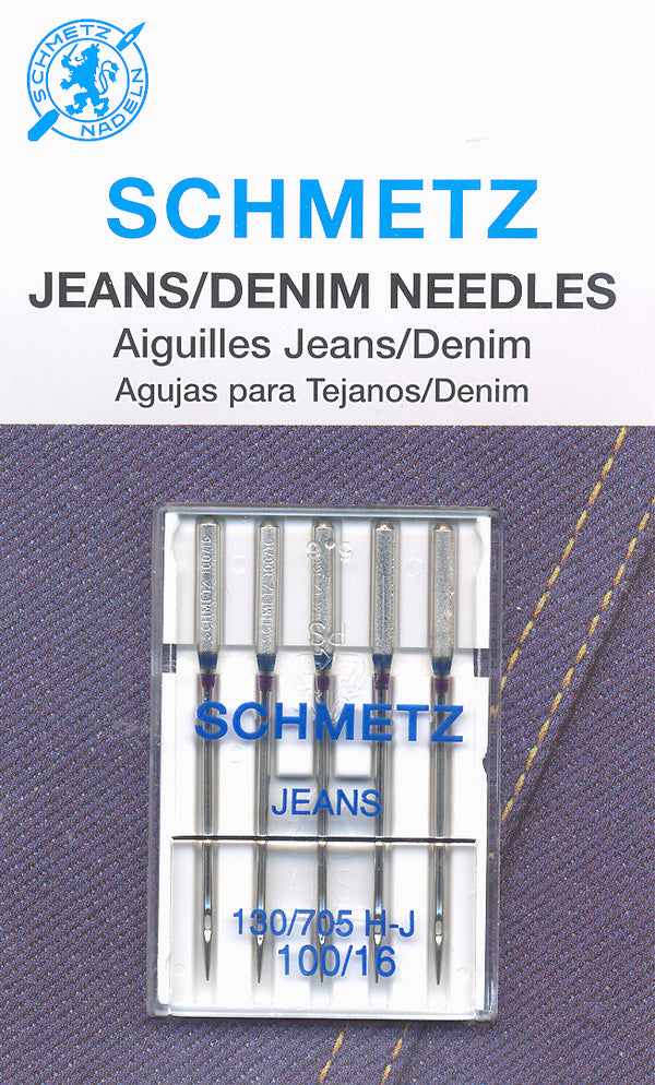 SCHMETZ for denim needles - 100/16 carded 5 pieces