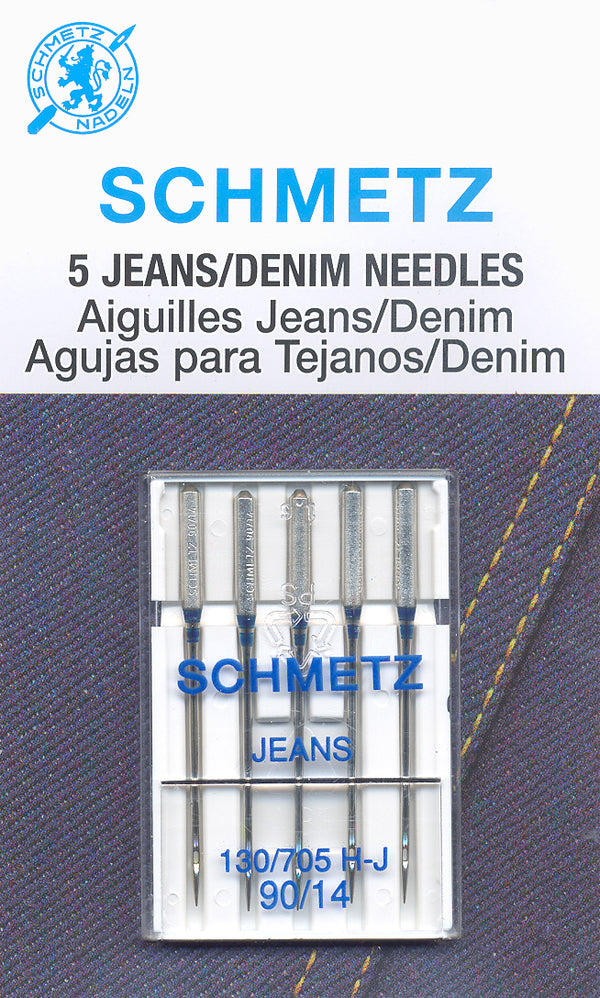 SCHMETZ for denim  needles - 90/14 carded 5 pieces