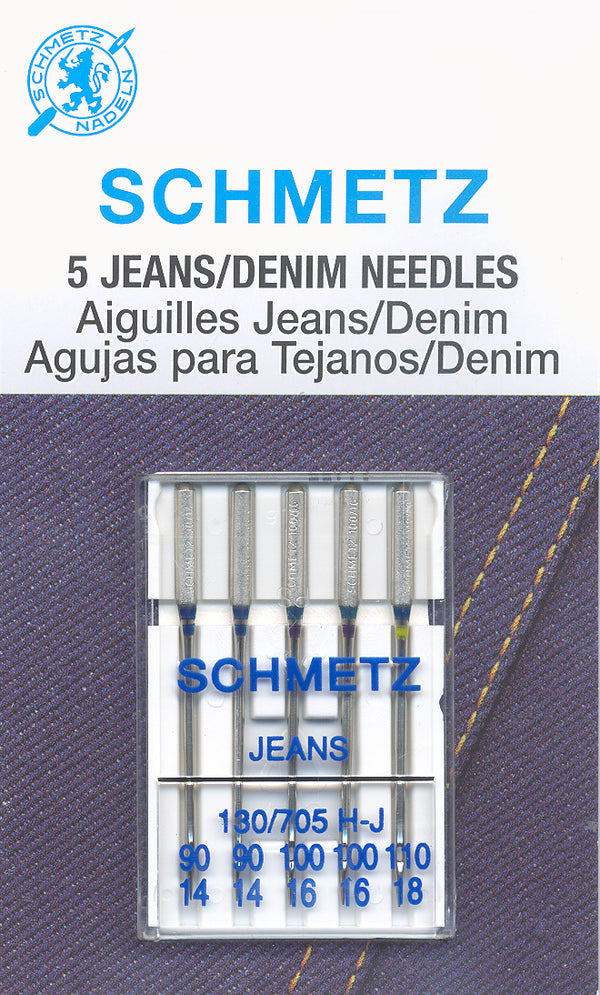 SCHMETZ for denim needles - assorted carded 5 pieces
