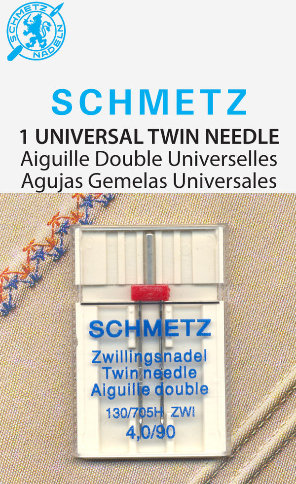 SCHMETZ twin needles - 90/14 - 4.0mm carded 1 piece
