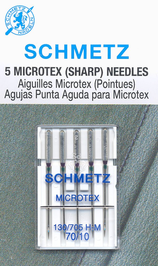 SCHMETZ aiguilles microtex (pointues) - 70/10 - carte de 5 pièces
