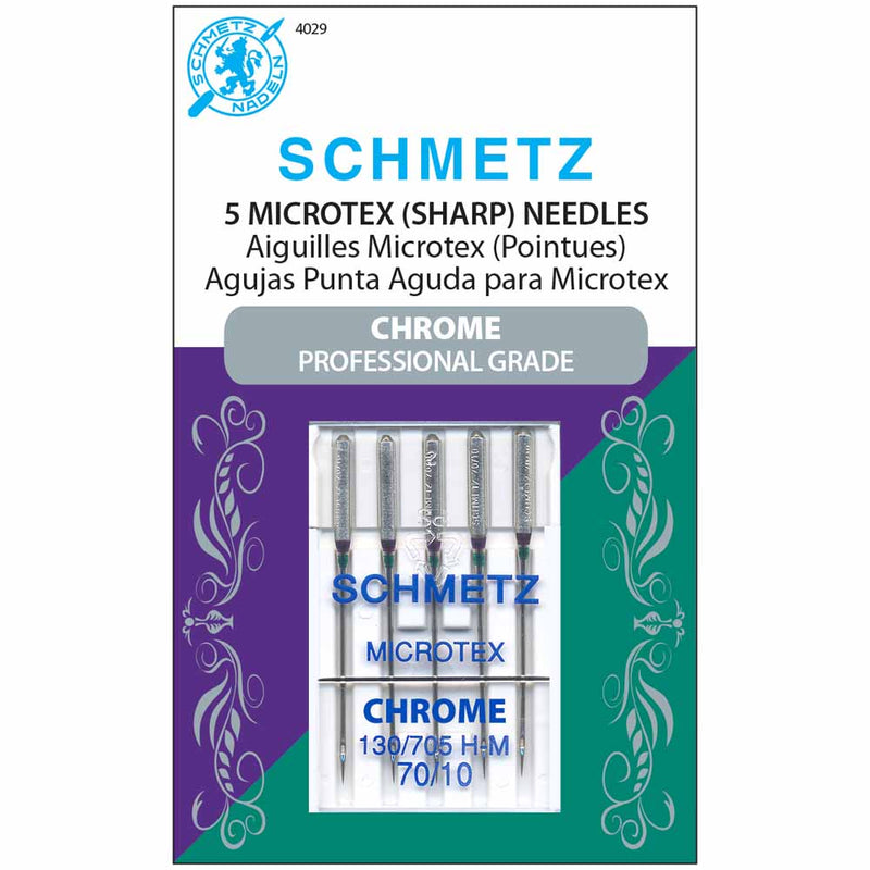 SCHMETZ #4029 Chrome Microtex - 70/10 - 5 needles
