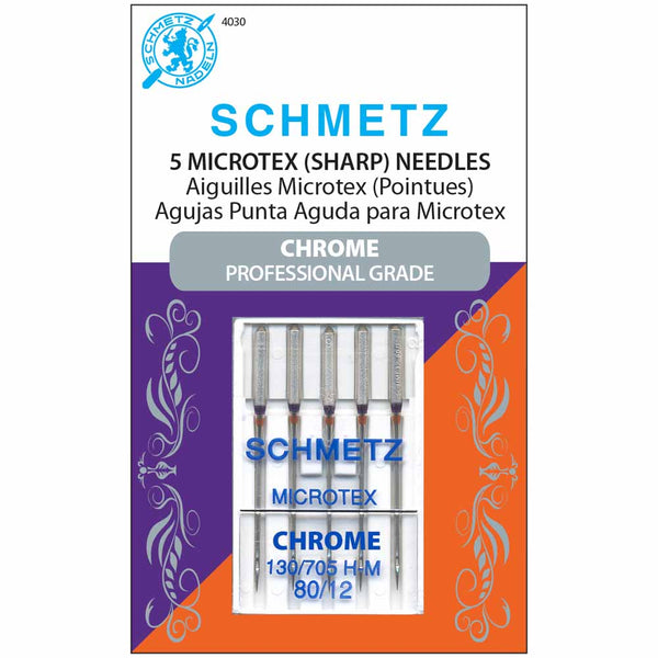 SCHMETZ #4030 Chrome Microtex - 80/12 - 5 needles