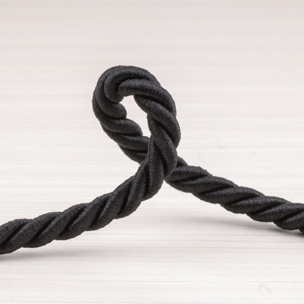 Twisted cord ⅜ po (1 cm) Black