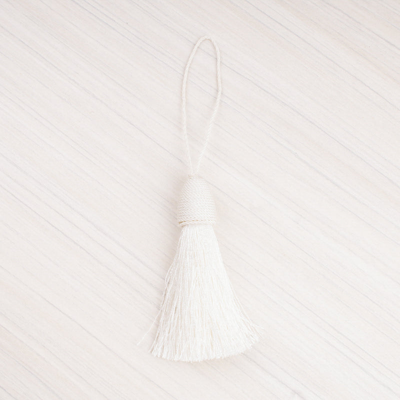 Key tassel 3 po (7,5 cm) White