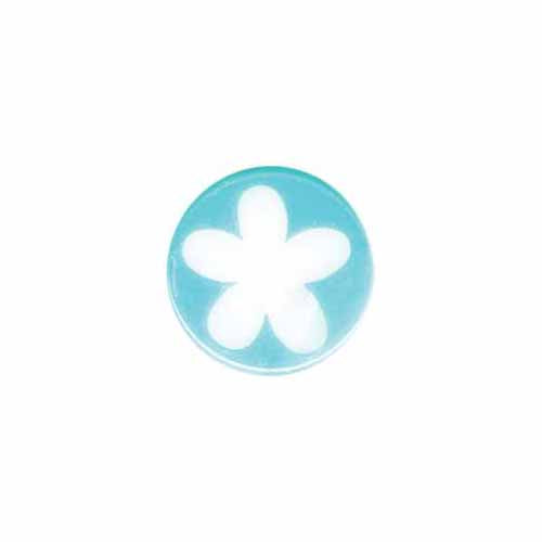 ELAN 2-Hole Novelty Button - Turquoise - 17mm (⅝") -3 pcs
