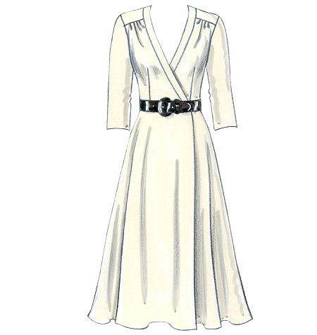 B5030 Misses' Dress, Belt and Sash (size: 8-10-12-14)