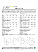 B5786 Misses' Shirt (size: 8-10-12-14-16)
