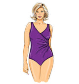 B5795 Women's Cover-Up, Top, Swimdress, Swimsuit, Skirt and Briefs (size: 26W-28W-30W-32W)