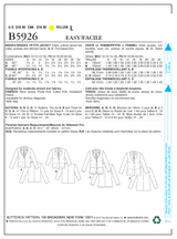 B5926 Misses'/Misses' Petite Jacket (size: 16-18-20-22-24)