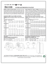 B6108 Misses' Jacket, Bib and Skirt (size: 6-8-10-12-14)