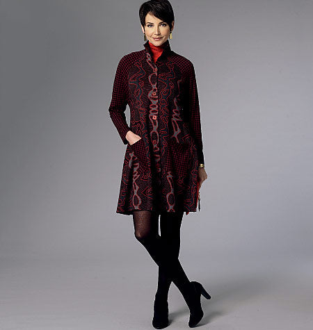 B6254 Misses' Coat Dress (Size: XSM-SML-MED)