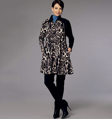 B6254 Misses' Coat Dress (Size: LRG-XLG-XXL)