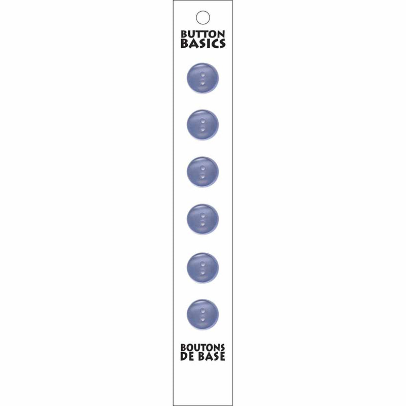 BUTTON BASICS 2 Hole Buttons - 12mm (½") - 6 pcs