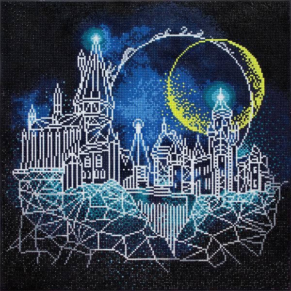 DIAMOND DOTZ® Moon over Hogwarts Diamond Painting Kit