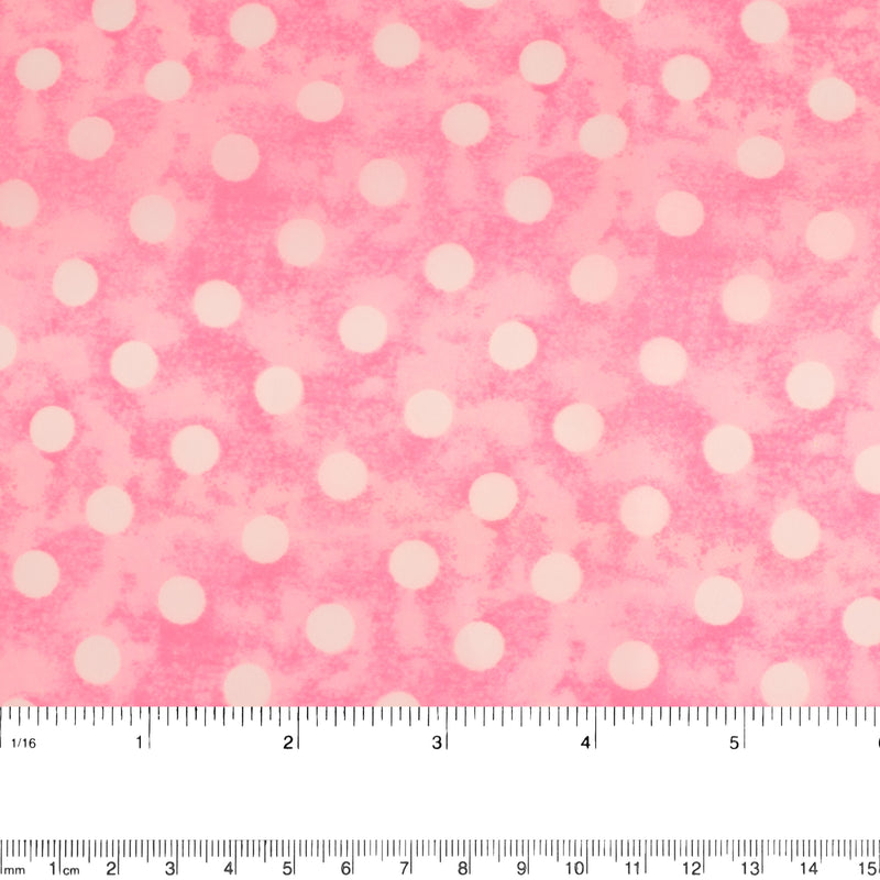 Printed organza - Dots - Pink