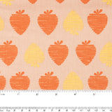 COLLECTOR&#039;S - Coton imprimé - Fraise - Jaune / Orange (10 mètres)
