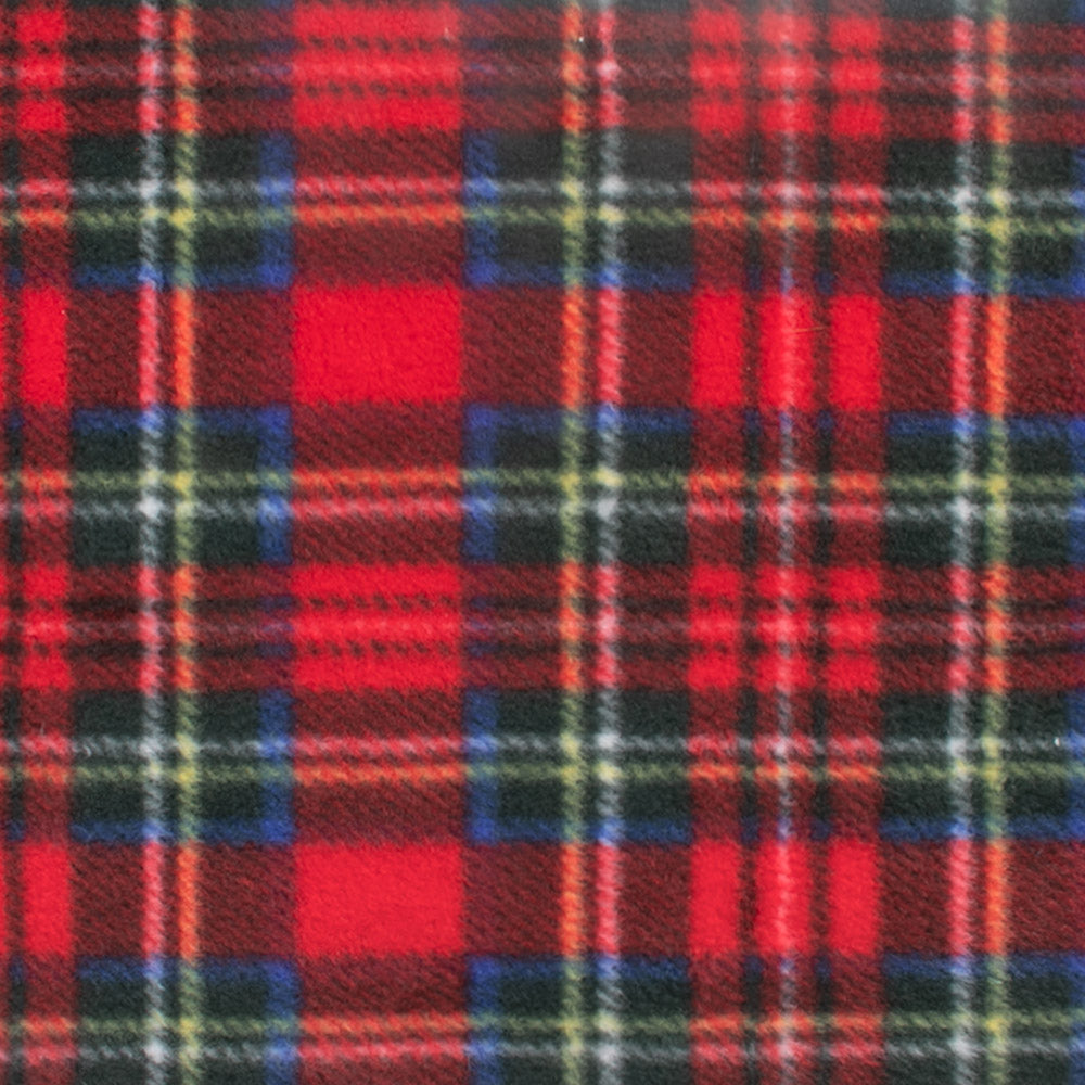  Fleece Plaid Stewart Tartan Red Royal, Fabric by the Yard :  Arts, Crafts & Sewing
