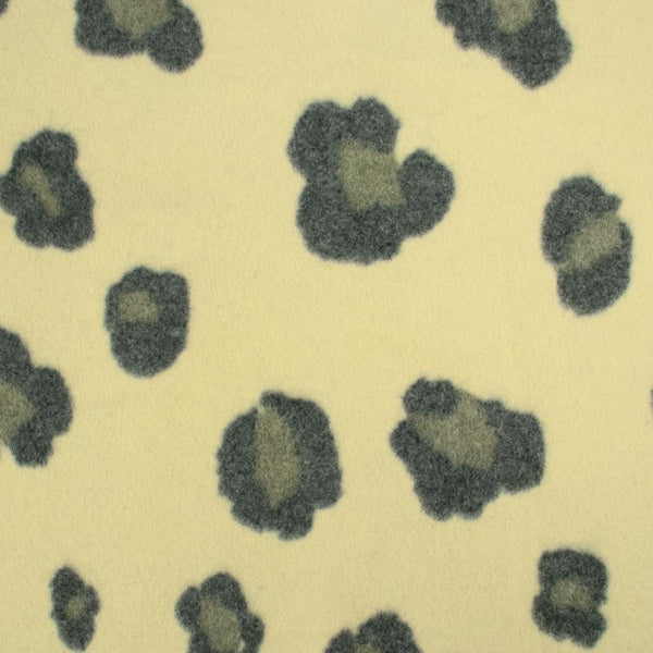 Molleton de coton imprimé - Léopard - Chartreuse
