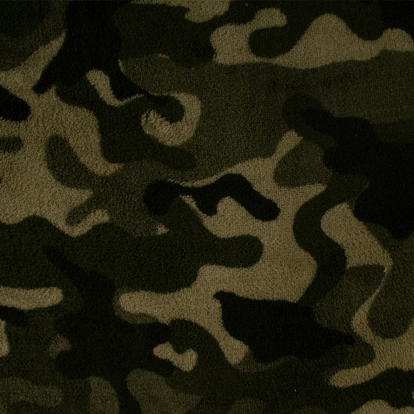 Coral - Molleton imprimé - Camouflage - Vert