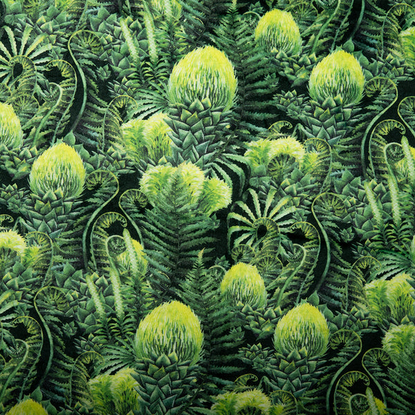 Printed Micro Chenille - DIGITAL - Cactus - Green