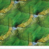 Printed Micro Chenille - DIGITAL - Abstract - Green