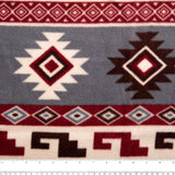 Anti Pill Fleece Print - FRESH - Navajo - Grey / Red